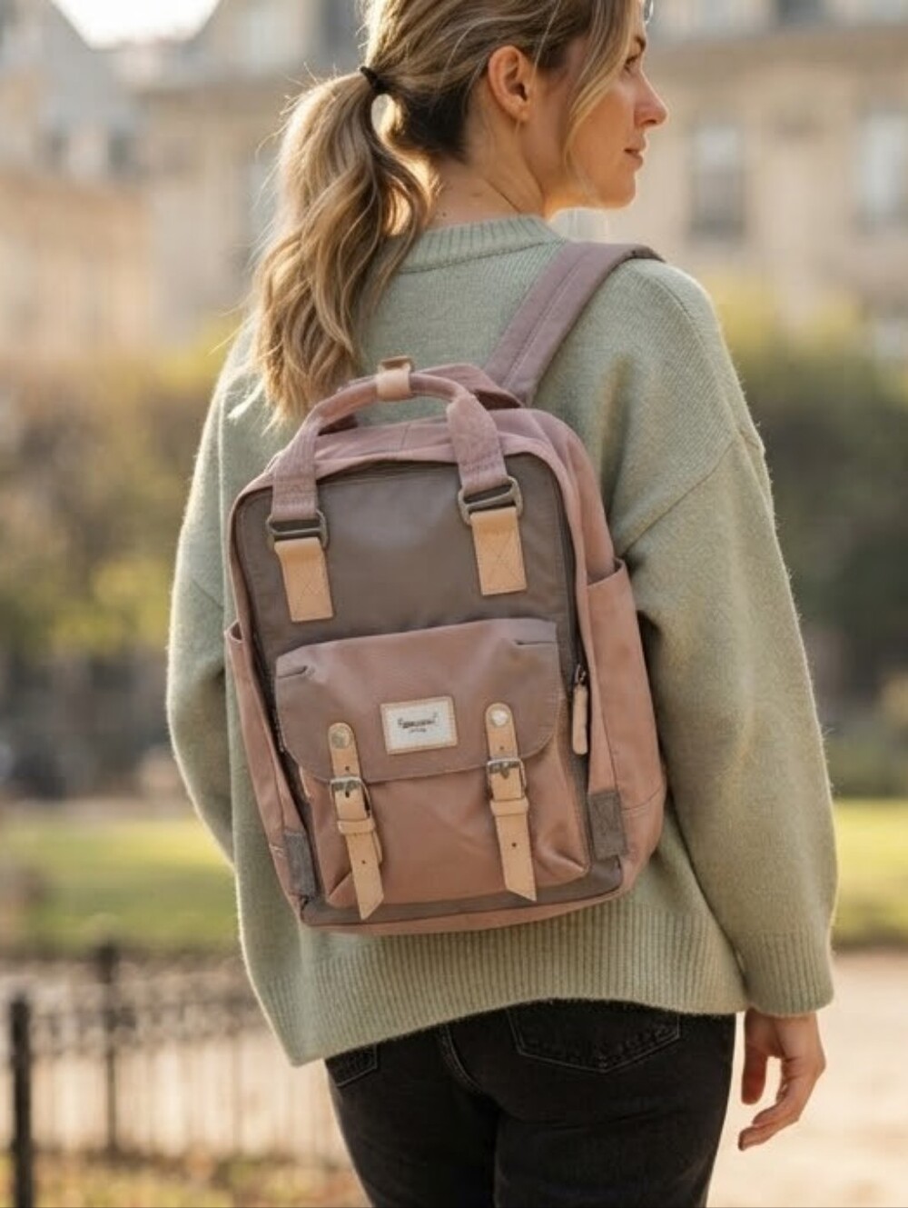 Absolutely Beautiful HIGH QUALITY Compact Canvas Backpack Satchel Laptop Bag